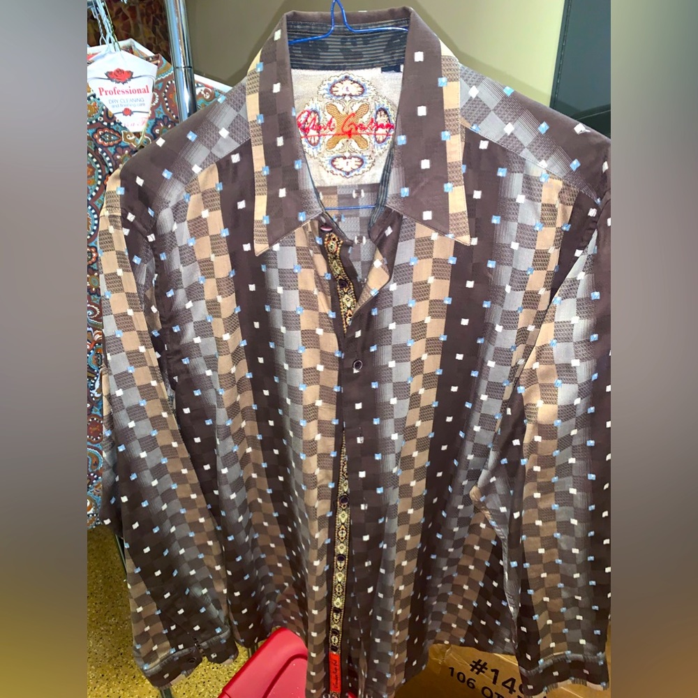 Robert Graham men’s long sleeve shirt L